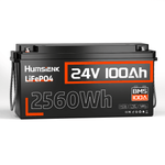 Humsienk 24V LiFePO4 Battery 100Ah, Ideal For Solar Power Storage, RVs