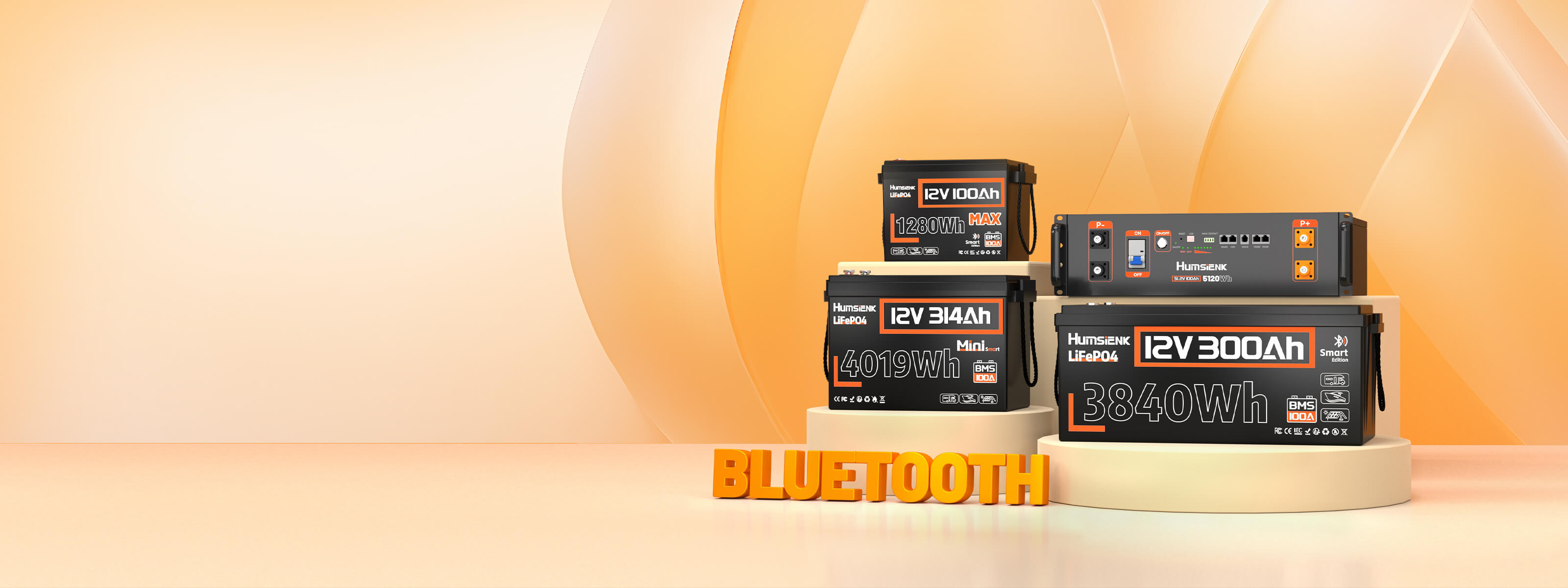 Humsienk Bluetooth LiFePO4 Battery Banner PC