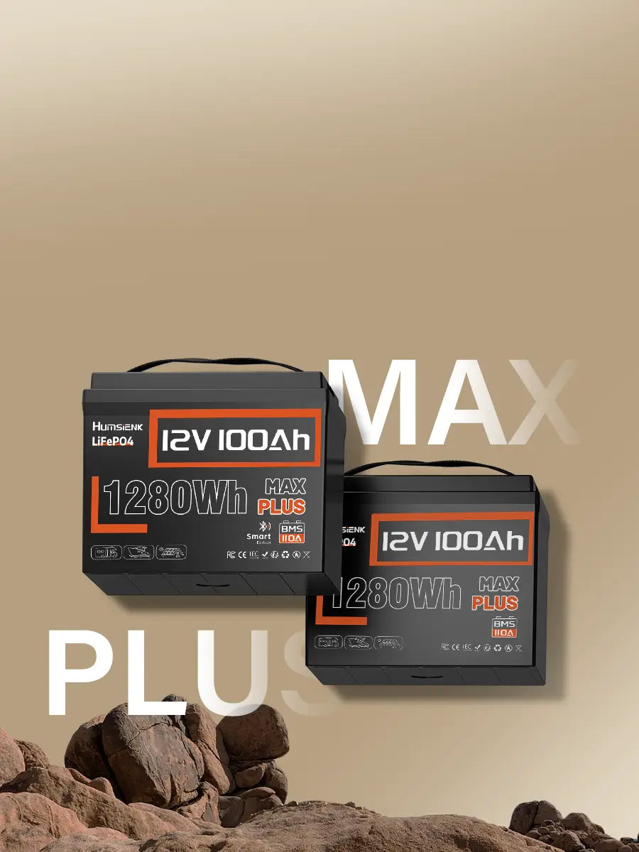 Humsienk 12V 100Ah Max Plus deep cycle LiFePO4 battery and smart version