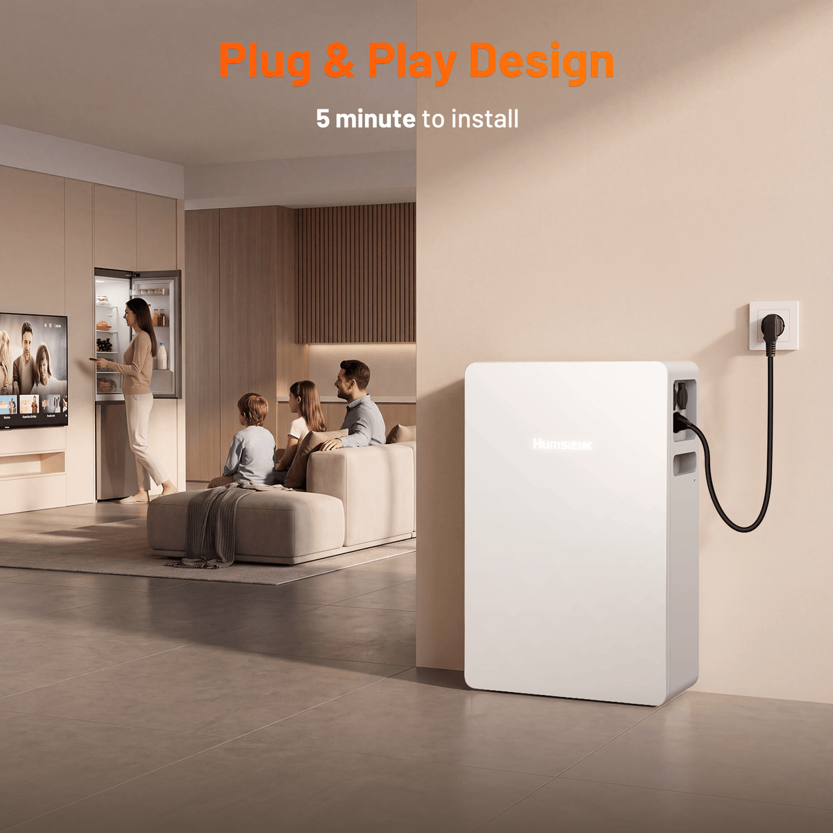 Humsienk NOVA All-in-One 2500W balkonzonnepanelensysteem (7680Wh LiFePO4)