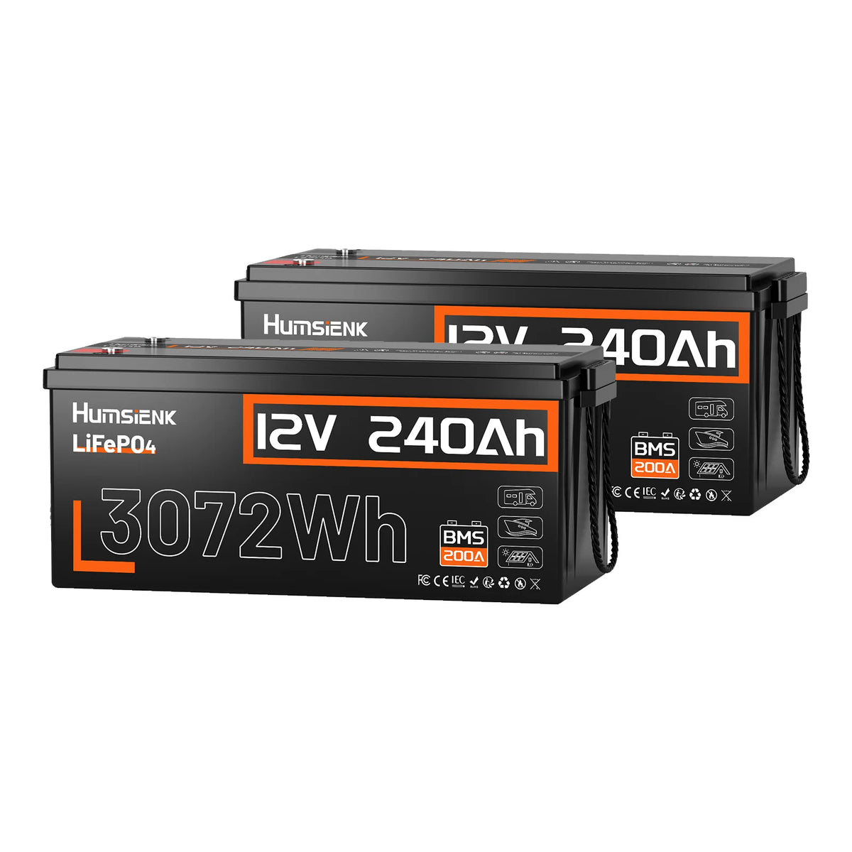 Baterie Humsienk ORIGIN 12V 200Ah LiFePO4 (100A/200A BMS)