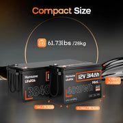 Humsienk ORIGIN 12V 314Ah Mini LiFePO4 Batterie mit Bluetooth (100A BMS)