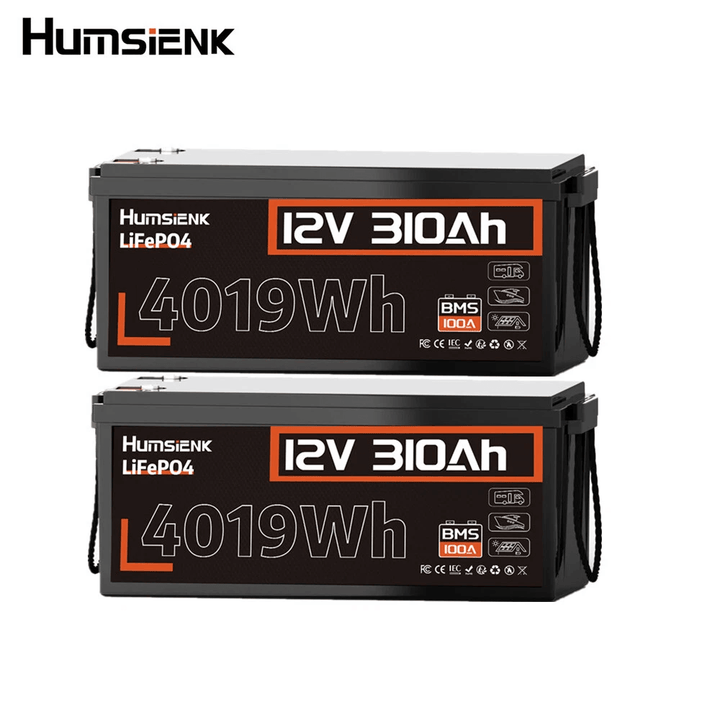 2 units Humsienk 12V 310Ah LiFePO4 Battery