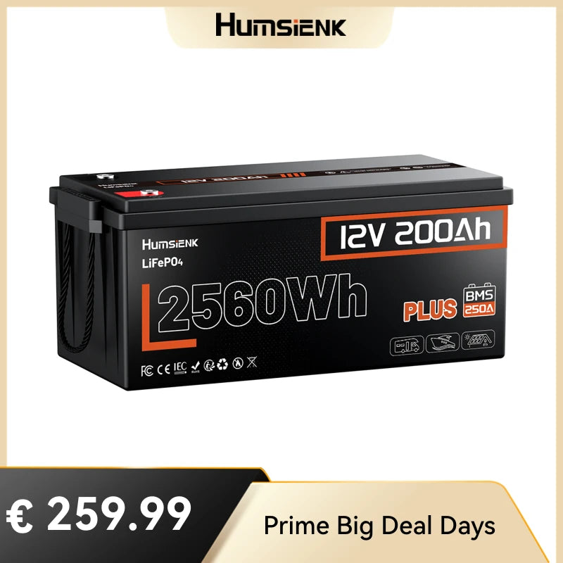 Humsienk ORIGIN 12V 200Ah Plus LiFePO4 Battery (250A BMS) – ECE R10 Certified