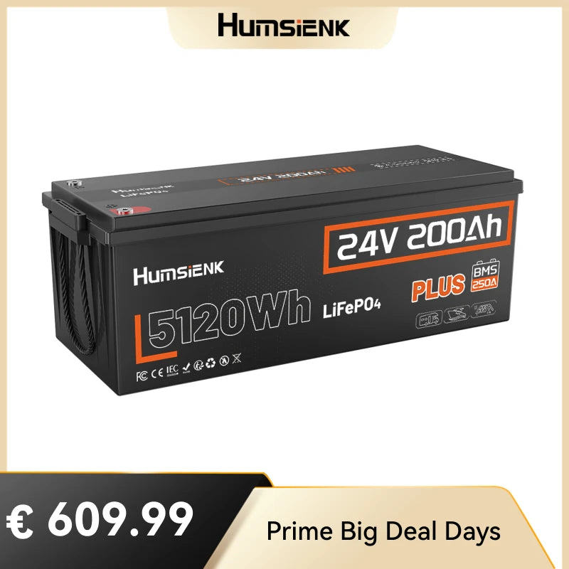 Humsienk ORIGIN 24V 200Ah Plus LiFePO4 Battery (250A BMS)
