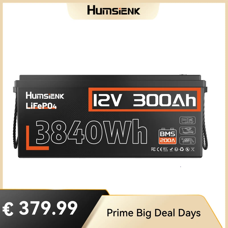 Humsienk ORIGIN 12V 300Ah LiFePO4 Battery with 200A BMS