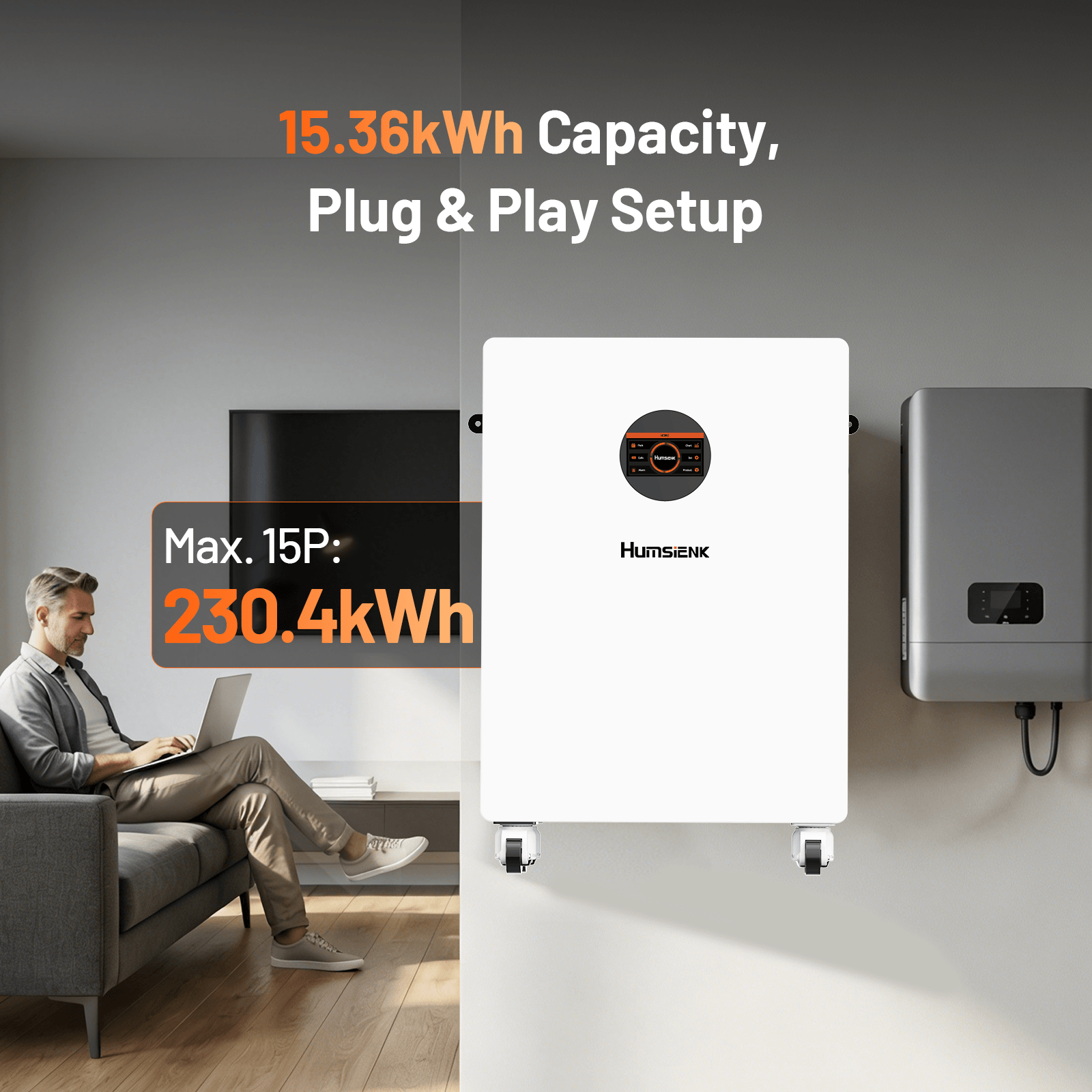 48V-300Ah-Wall-Mounted-Bluetooth-LiFePO4-Battery-15.36kWh-Capacity
