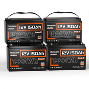 4 units Humsienk 12V 150Ah LiFePO4 Battery