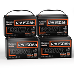 4 units Humsienk 12V 150Ah LiFePO4 Bluetooth Battery 110 BMS