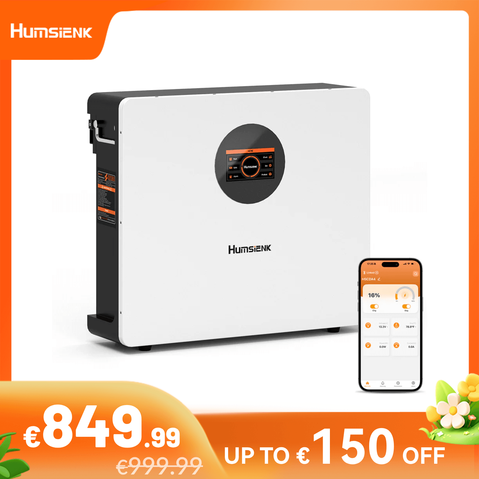 5.12kWh_100Ah_Wall-Mounted_Home_Battery_Storage