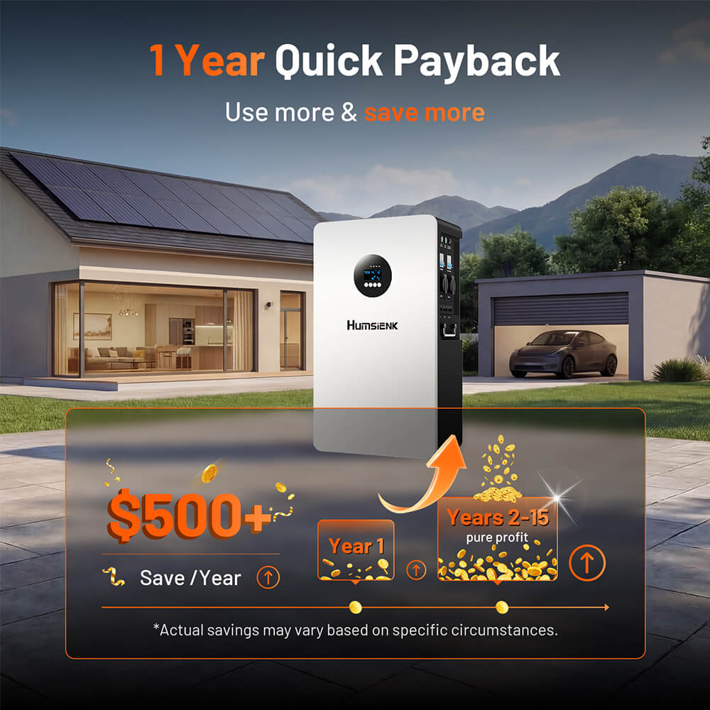Uniwersalny system inwertera słonecznego Humsienk o mocy 5 kW do magazynowania energii w domu