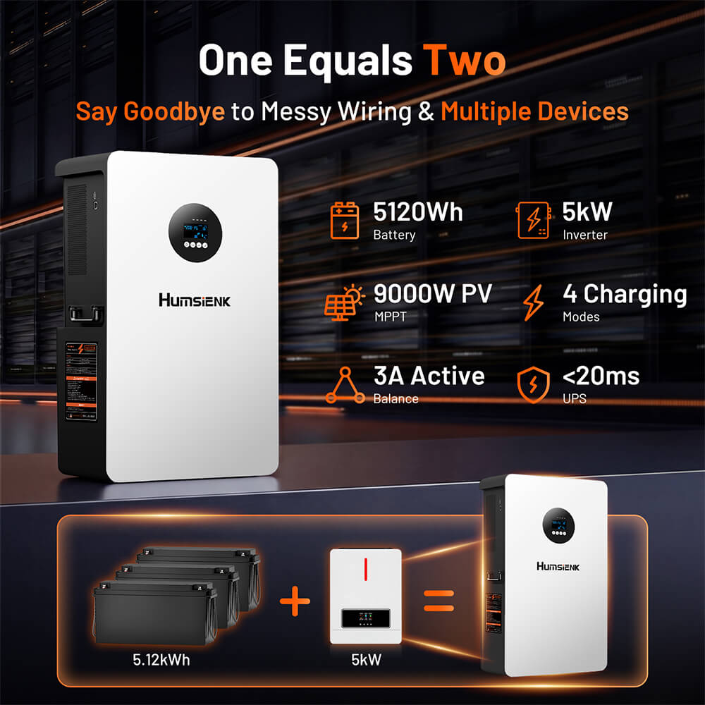 Uniwersalny system inwertera słonecznego Humsienk o mocy 5 kW do magazynowania energii w domu