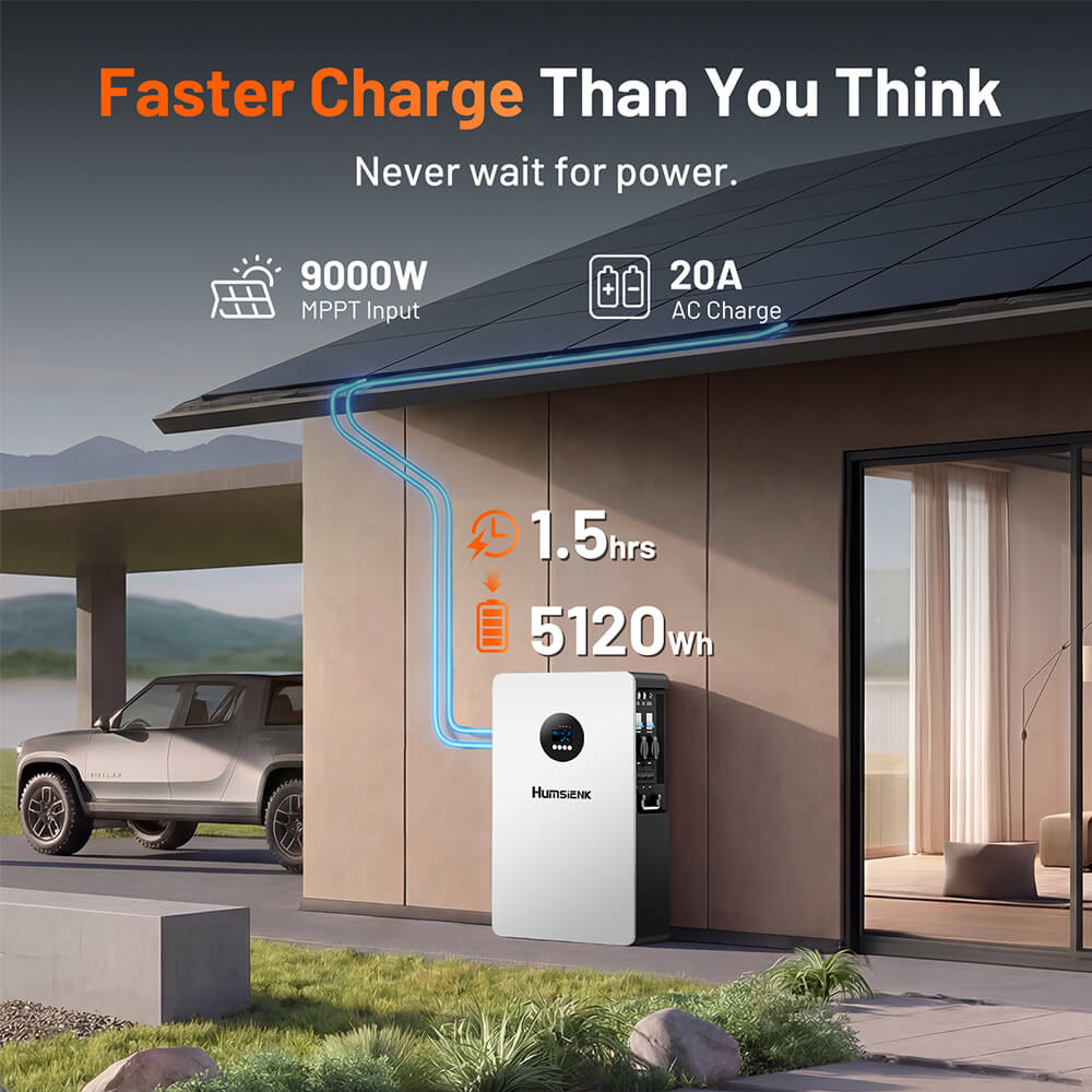 Uniwersalny system inwertera słonecznego Humsienk o mocy 5 kW do magazynowania energii w domu