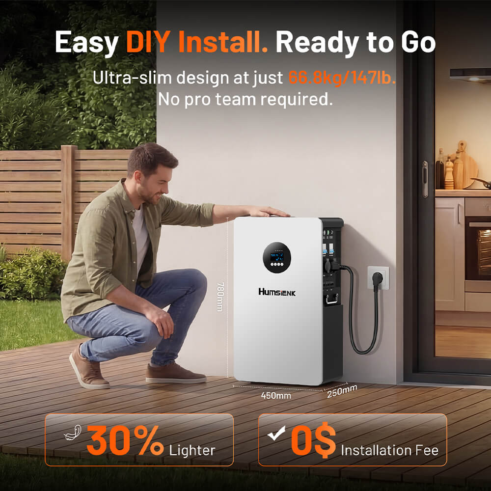 Uniwersalny system inwertera słonecznego Humsienk o mocy 5 kW do magazynowania energii w domu