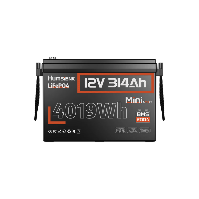 Humsienk ORIGIN 12V 314Ah Mini LiFePO4 Batterie mit Bluetooth (100A BMS)