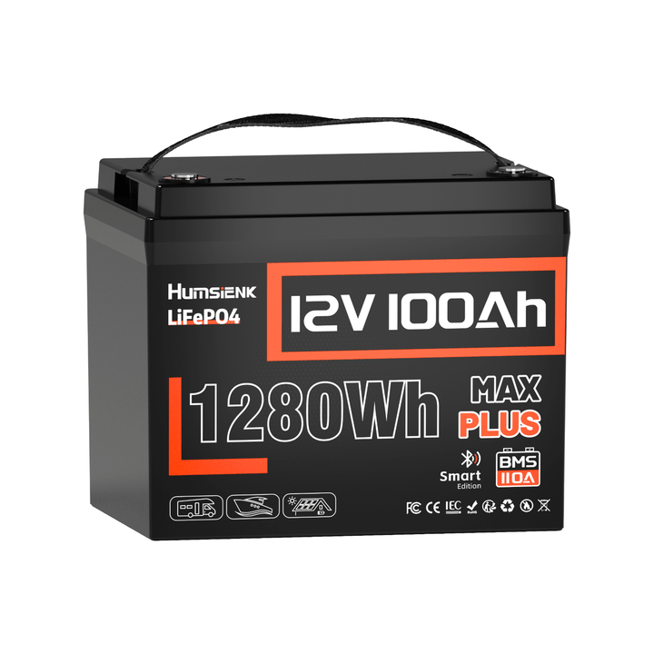 Humsienk 12V 100Ah MAX PLUS Bluetooth Battery