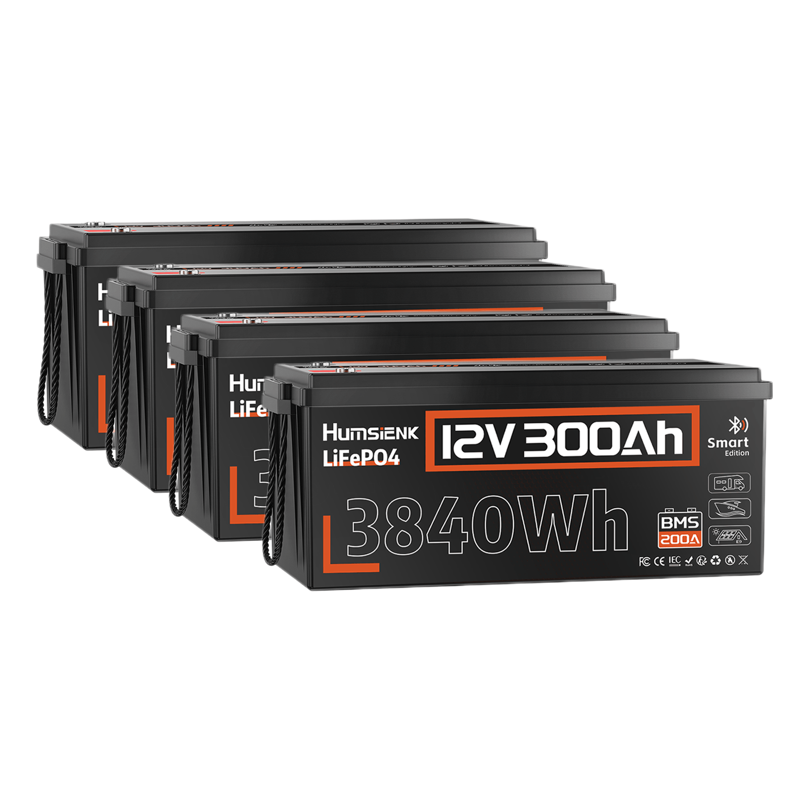 Humsienk_12V_300Ah_Bluetooth_LiFePO4_Battery_with_200A_BMS_-4pack