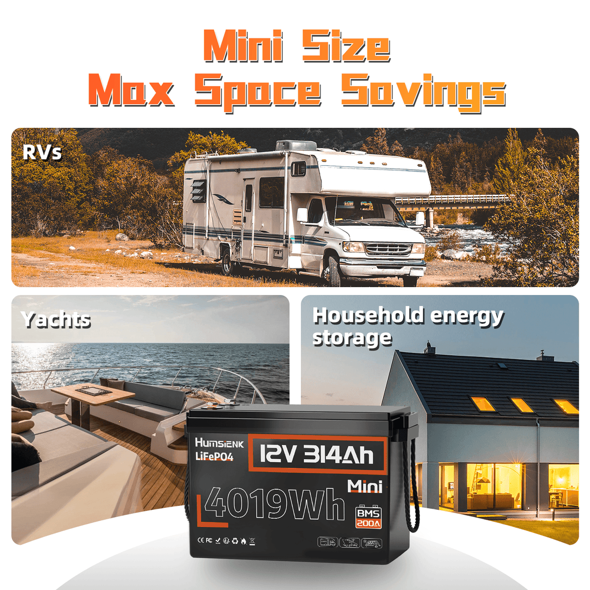 Humsienk_12V_314Ah_200A_BMS_LiFePO4_Battery_for_multi-scenario_use