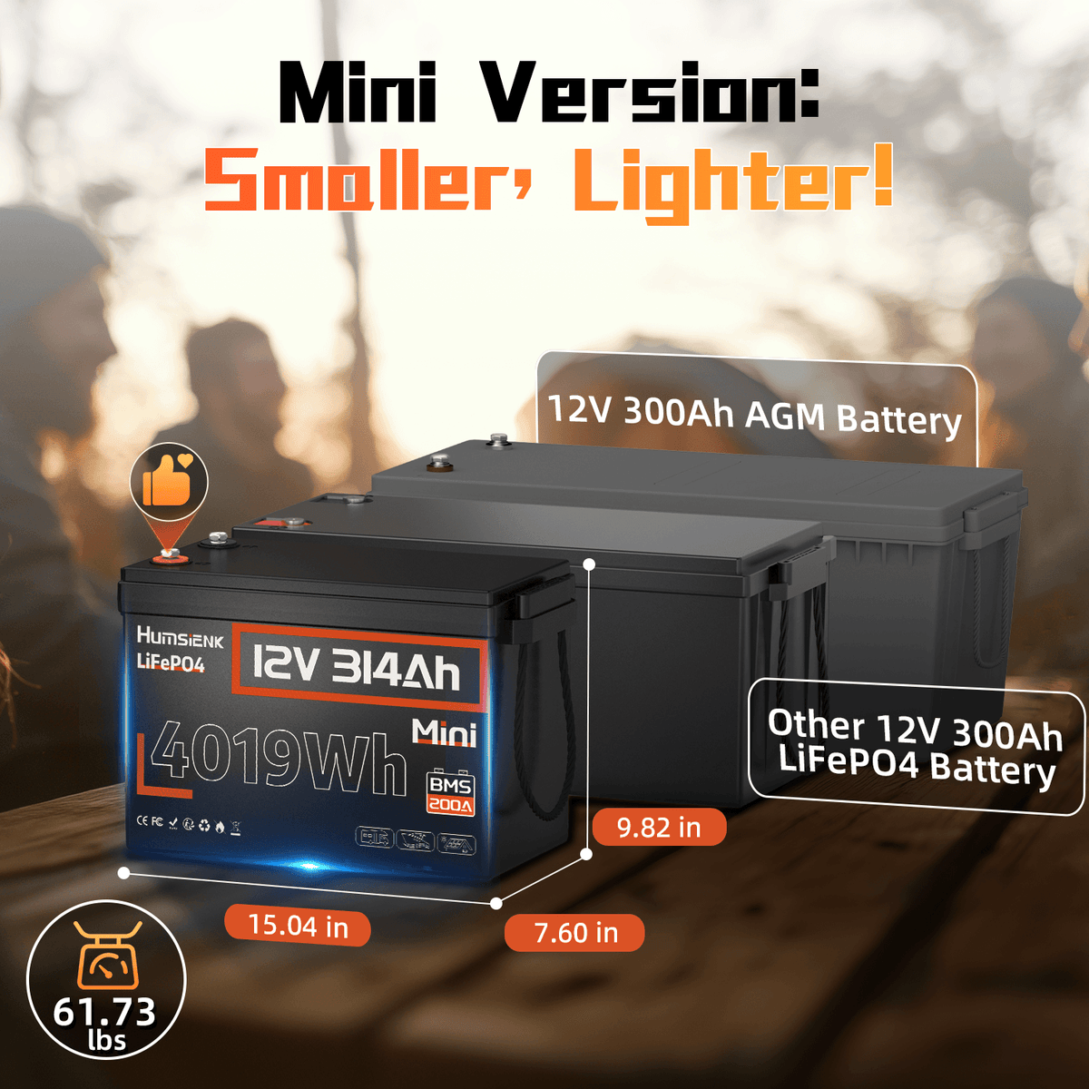 Humsienk_12V_314Ah_200A_BMS_LiFePO4_Battery_with_product_dimensions