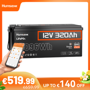 Humsienk 12V 320Ah Deep Cycle High Capacity Battery_, Built-in 250A BMS and Bluetooth 5.0