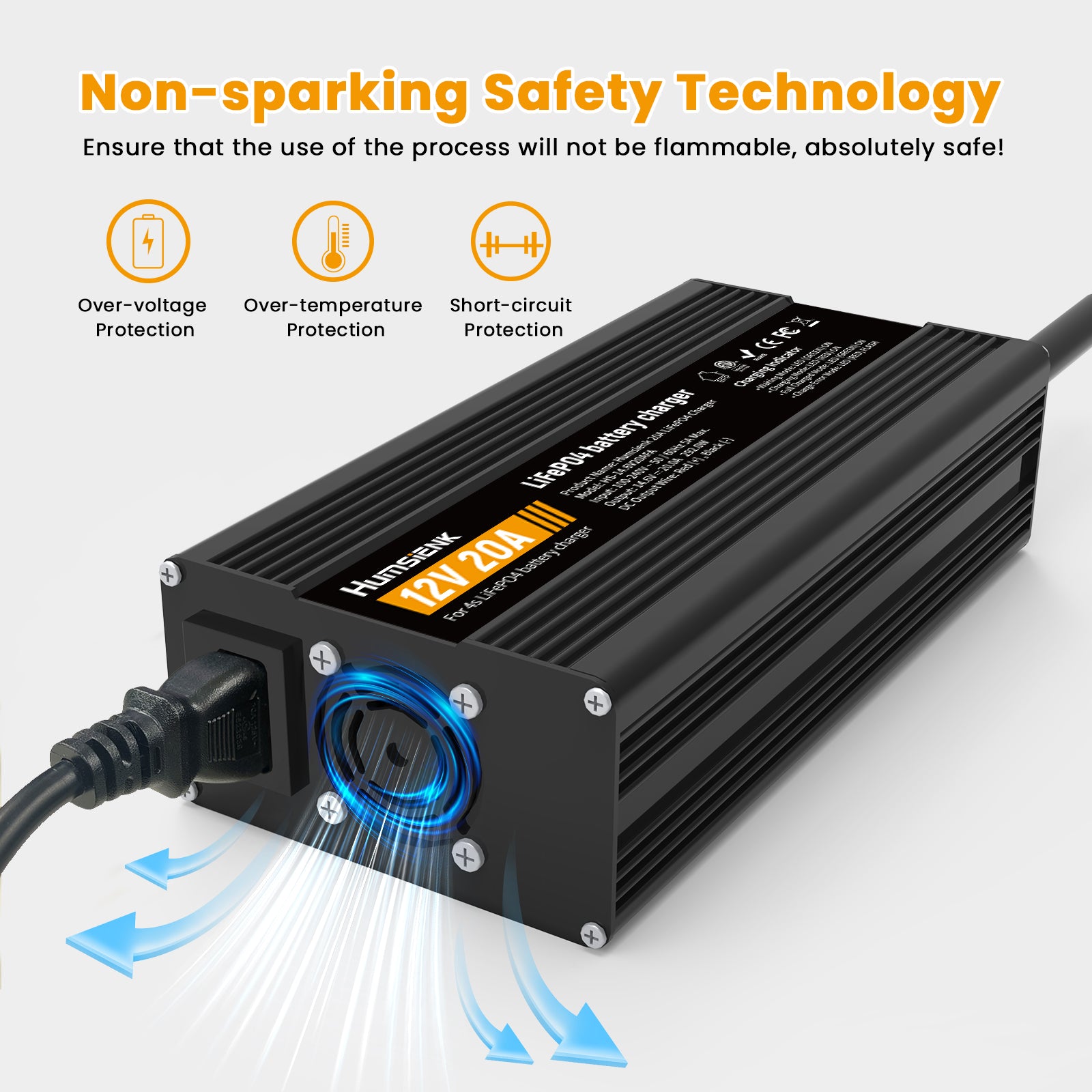 Humsienk 14.6V 20A Aluminum Shell Charger Non - sparking Safety Technology