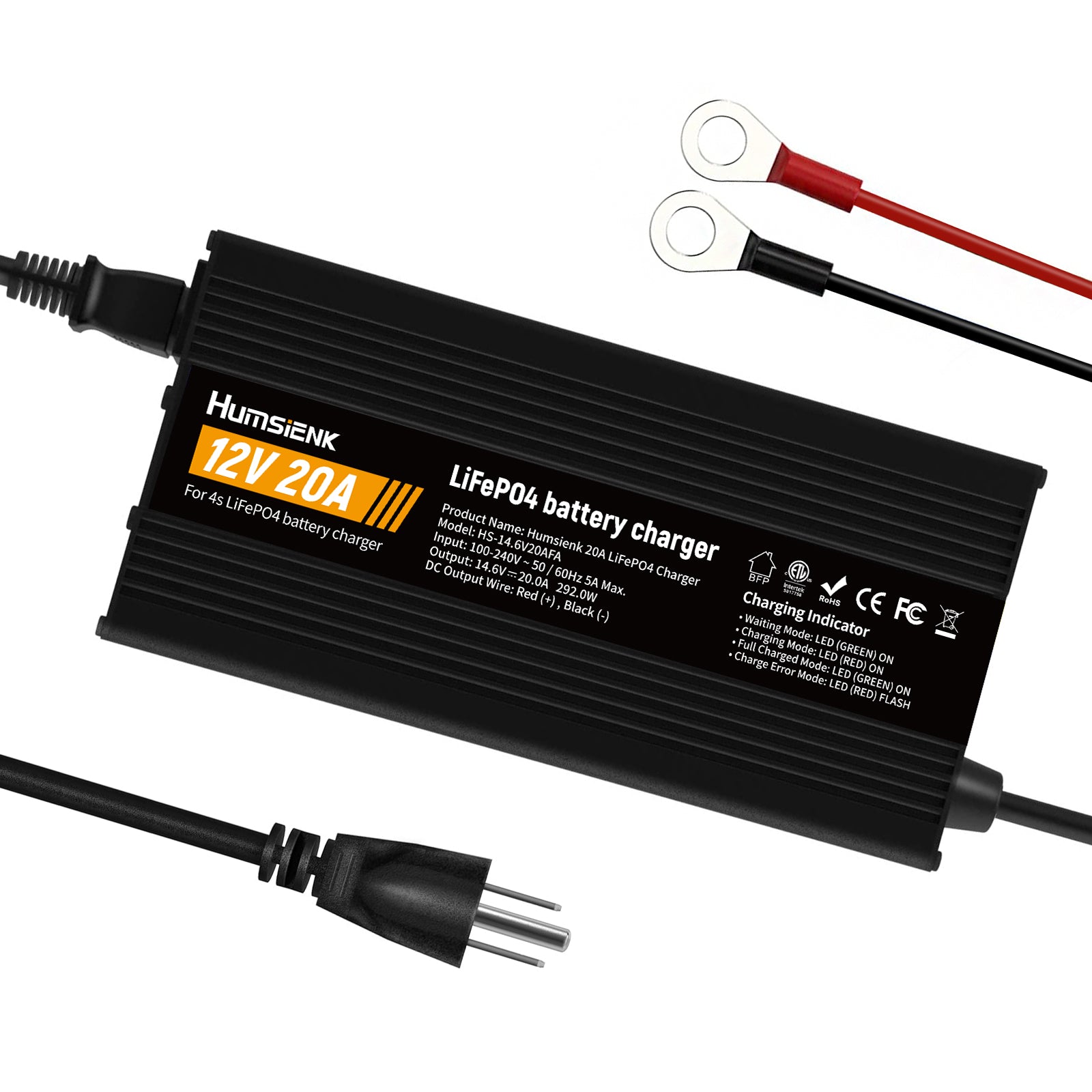 Humsienk 14.6V 20A Aluminum Shell Charger
