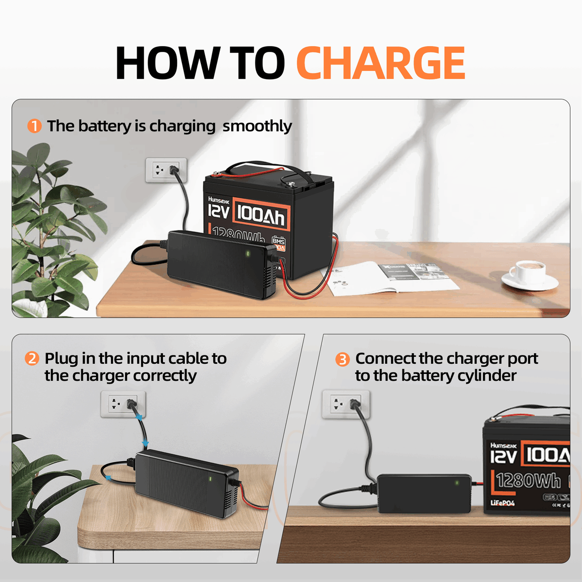 Humsienk 14.6V 20A LiFePO4 Battery Charger How to Use
