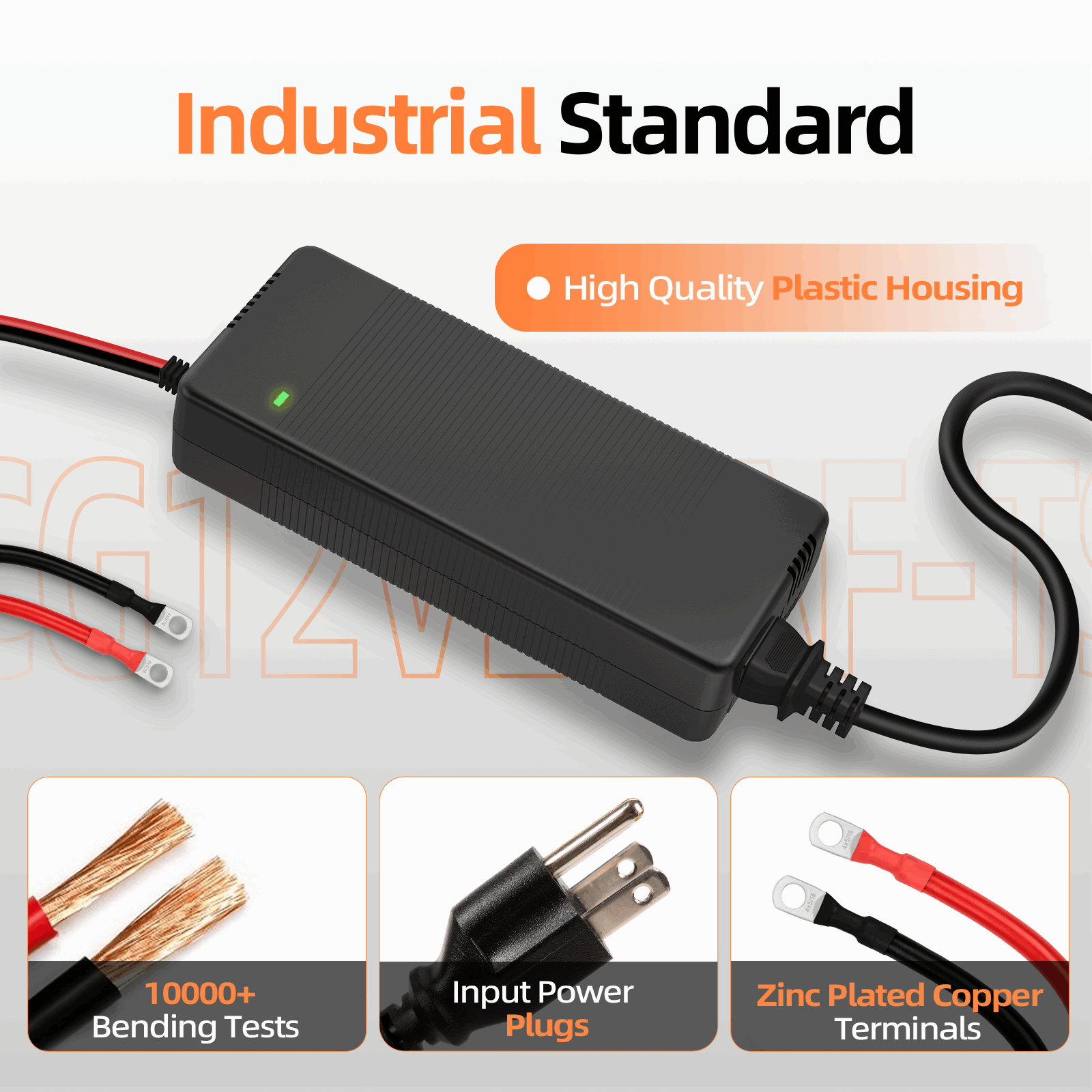 Humsienk 14.6V 20A LiFePO4 Battery Charger with Plastic case Best Standard