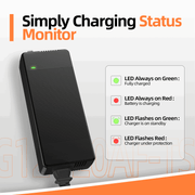 Humsienk 14.6V 20A LiFePO4 Battery Charger with Status Monitor