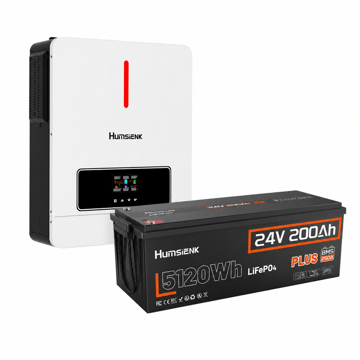 Humsienk_24V_Off-Grid_Power_Kit_5.12kWh_LiFePO4_Battery_with_4200W_Pure_Sine_Wave_Inverter