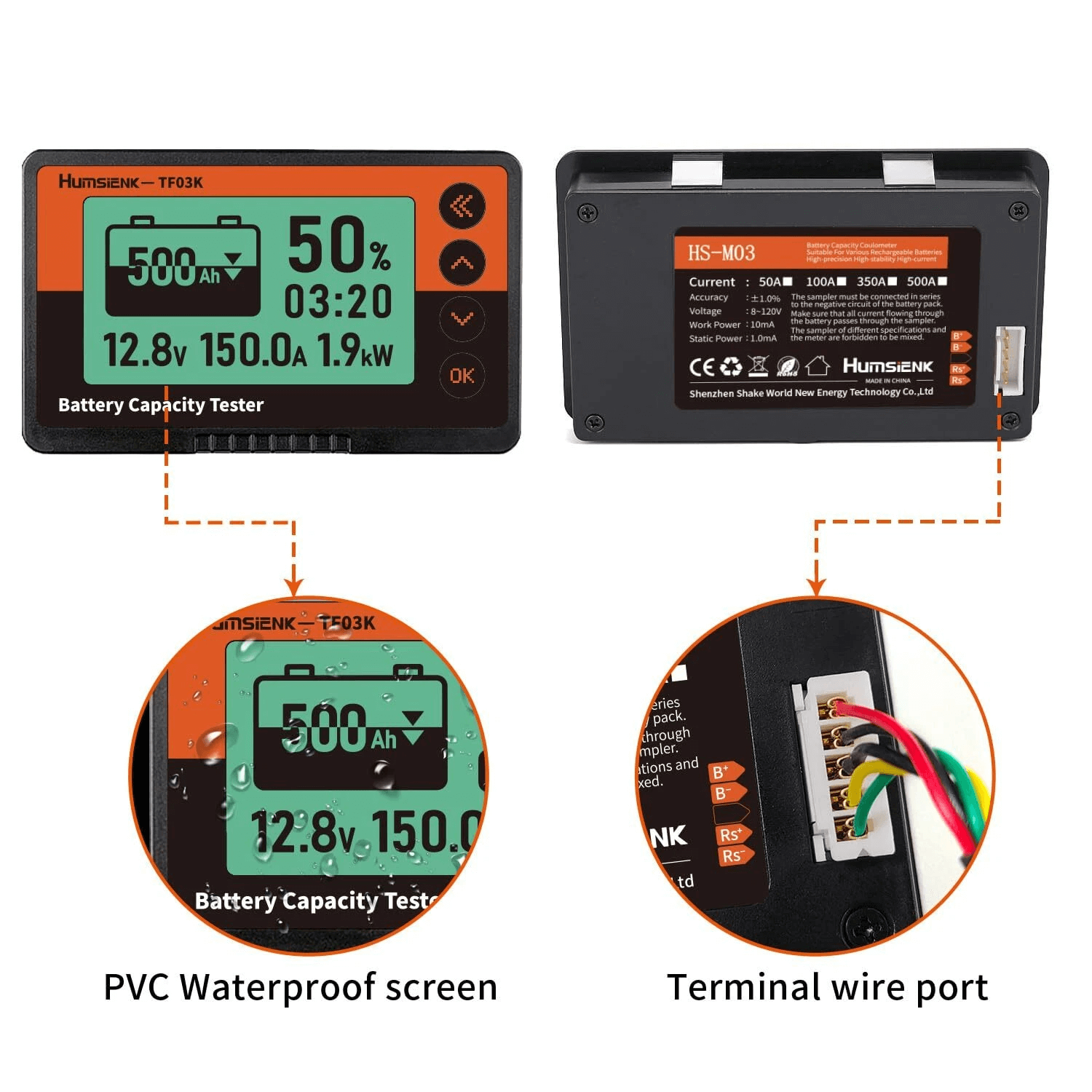 Humsienk 500A Battery Monitor Display Panel