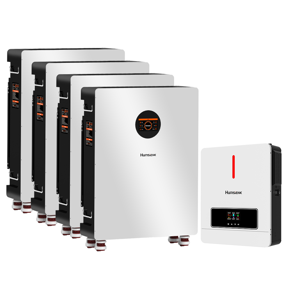 Humsienk_51.2V_314Ah_16kWh_Wall-Mounted_LiFePO4_Battery_4-Pack_with_6.2kW_Inverter