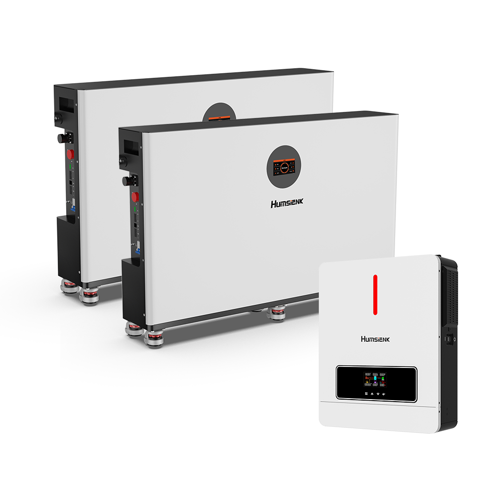 Humsienk_51.2V_400Ah_20.48kWh_Wall-Mounted_LiFePO4_Battery_2-Pack_with_6.2kW_Inverter