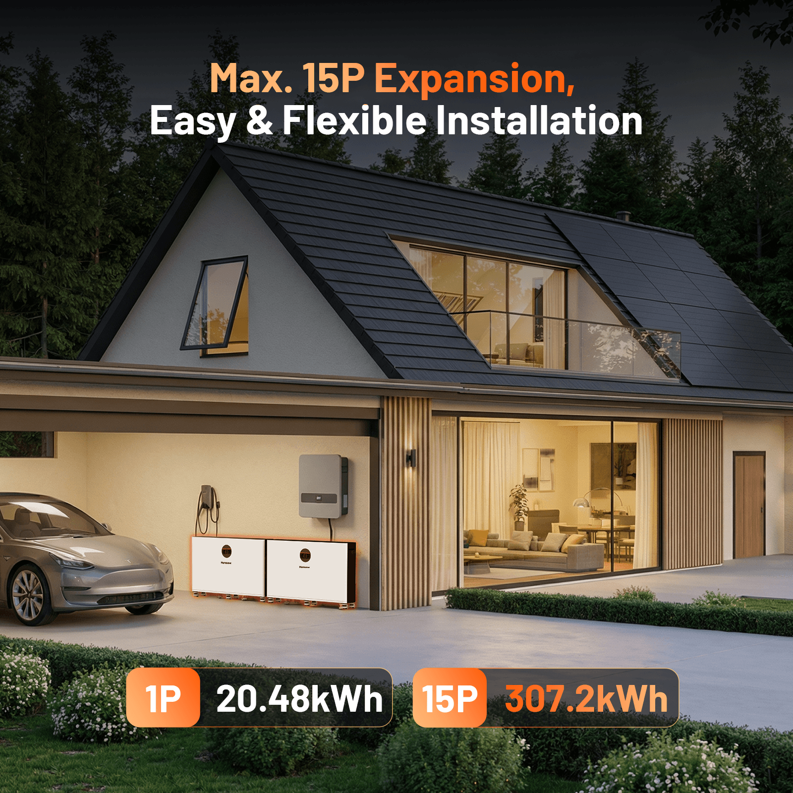 Humsienk_51.2V_400Ah_20.48kWh_wallmounted_LiFePO4_battery_with_max_15P_expansion