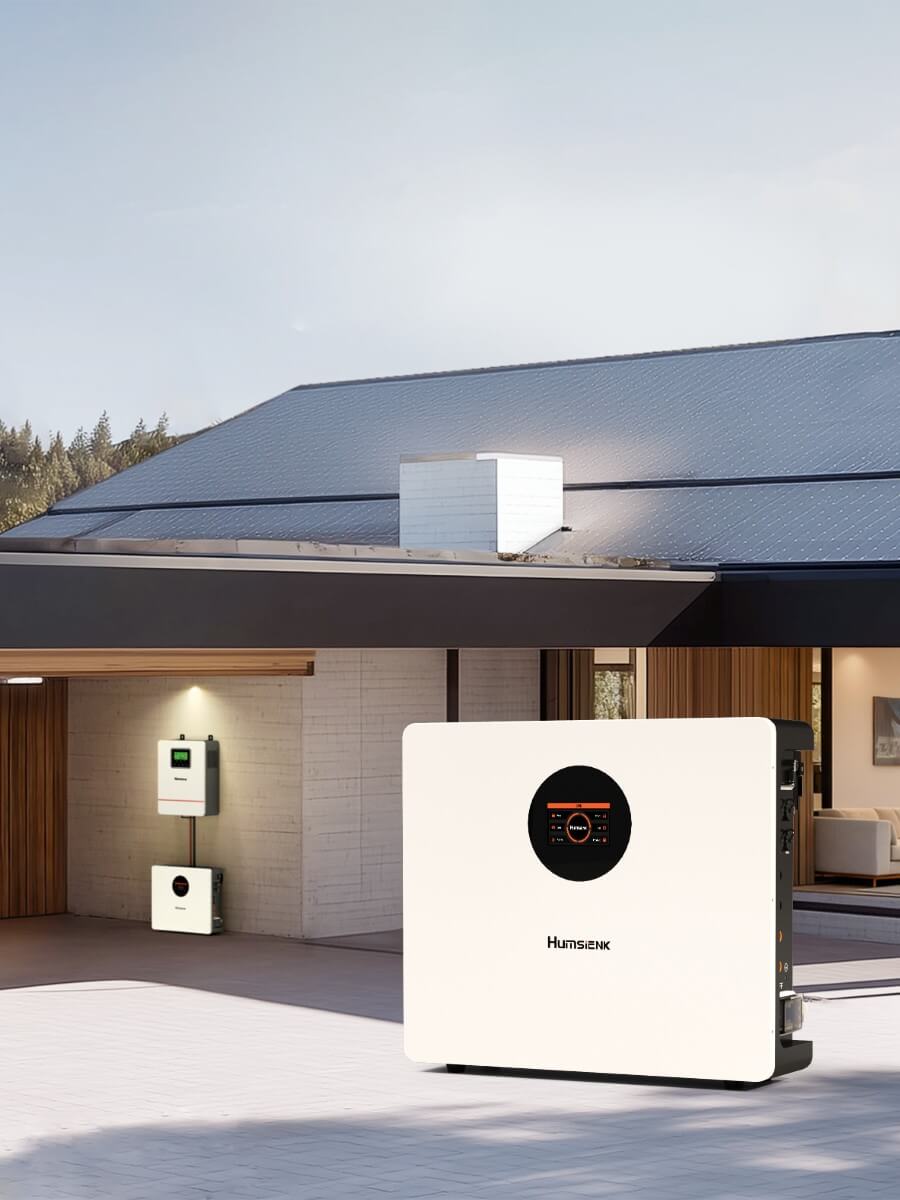 Humsienk 51,2V 100Ah LiFePO4 Solar Battery, ideal 5kWh Wall-Mounted Home Battery Storage
