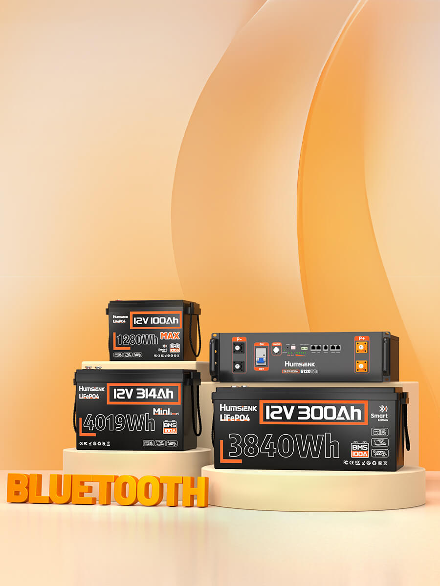 Humsienk Bluetooth LiFePO4 Battery Banner MP