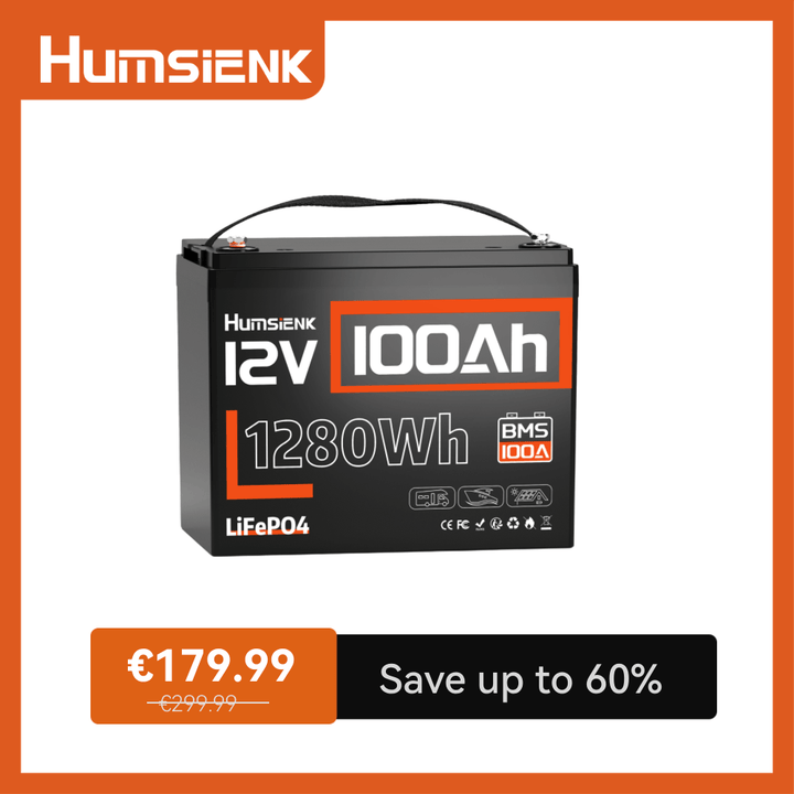 Humsienk 12V 100Ah LiFePO4 Lithium Battery, Best Lead-Acid