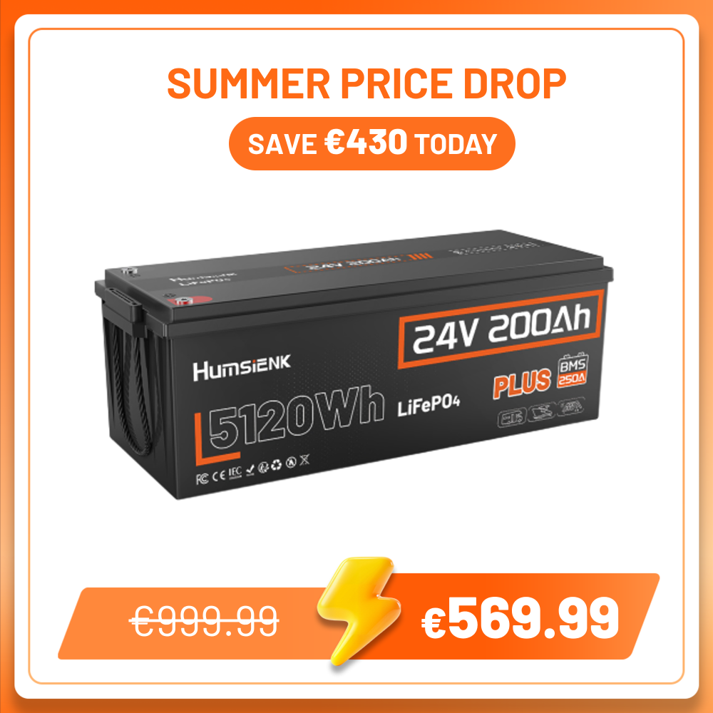 Batería Humsienk ORIGIN 24V 200Ah Plus LiFePO4 (BMS de 250A)