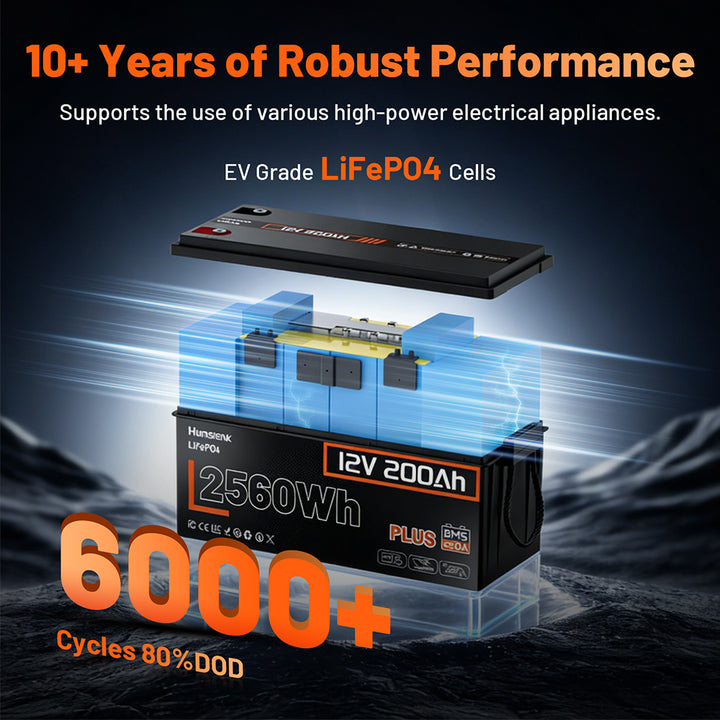 Humsienk LiFePO4 24V 200Ah Solarbatterie – 5120Wh Produktbild-Vorschau 3