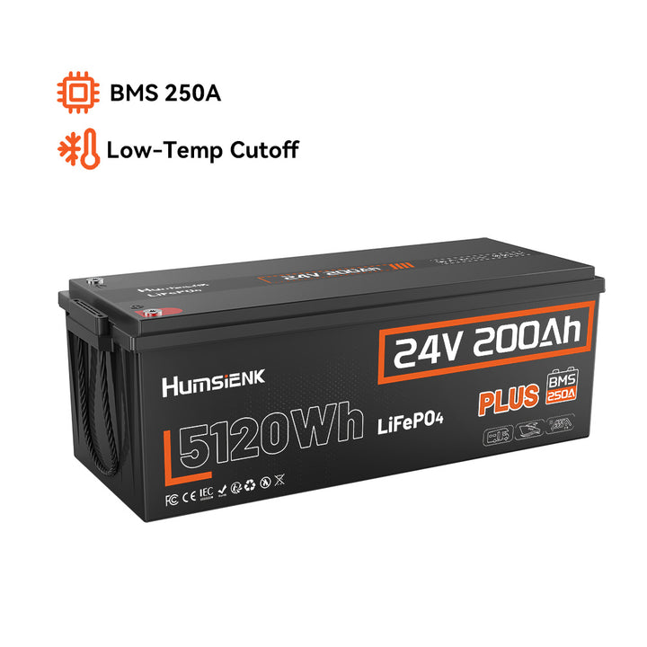 Humsienk LiFePO4 24V Batterie 200Ah - Hochleistungs-Solarbatterie mit Humsienk LiFePO4 24V Batterie 200Ah - Hochleistungs-Solarbatterie mit