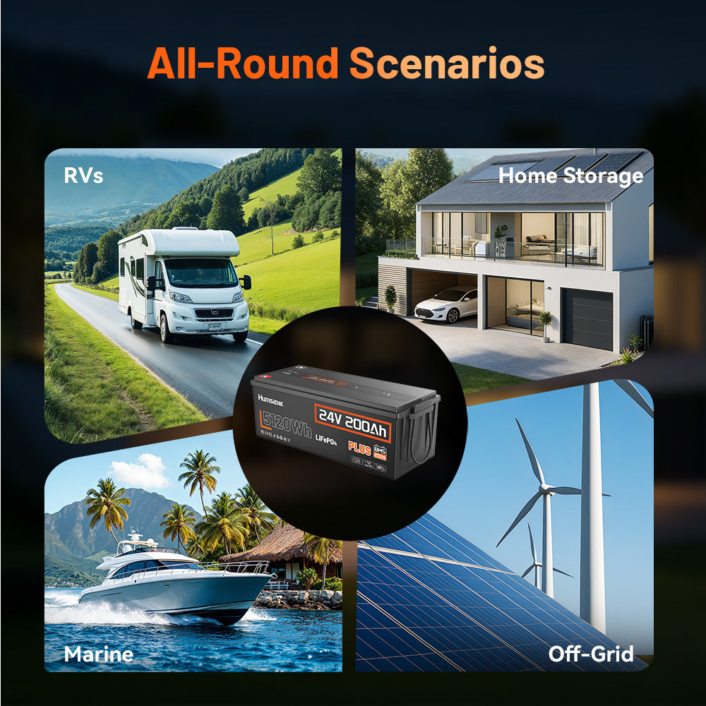 Akumulator Humsienk 24 V 200 Ah Plus LiFePO4 (250 A BMS)
